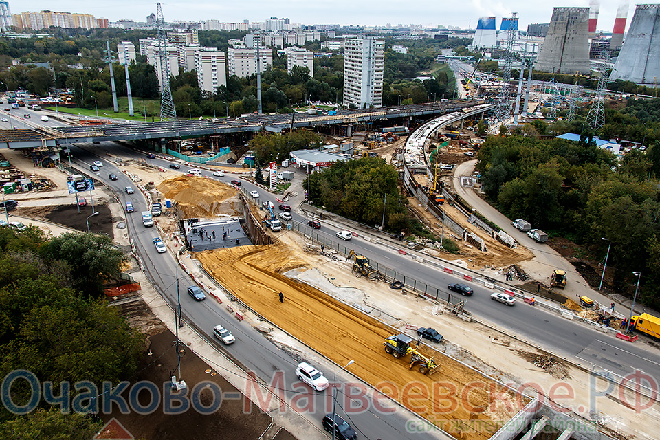 Строительство участка от ул. Генерала Дорохова до Аминьевского шоссе планируют завершить через две недели